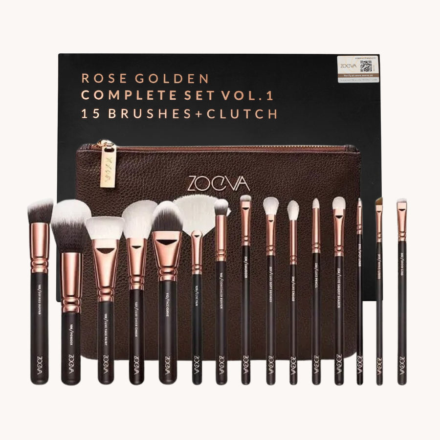 Rose Golden Complete Vol.1 Face and Eyes Brush 0102 – Bộ Cọ Bán Chạy Nhất Và Được Săn Đón Nhất Nhà Zoeva